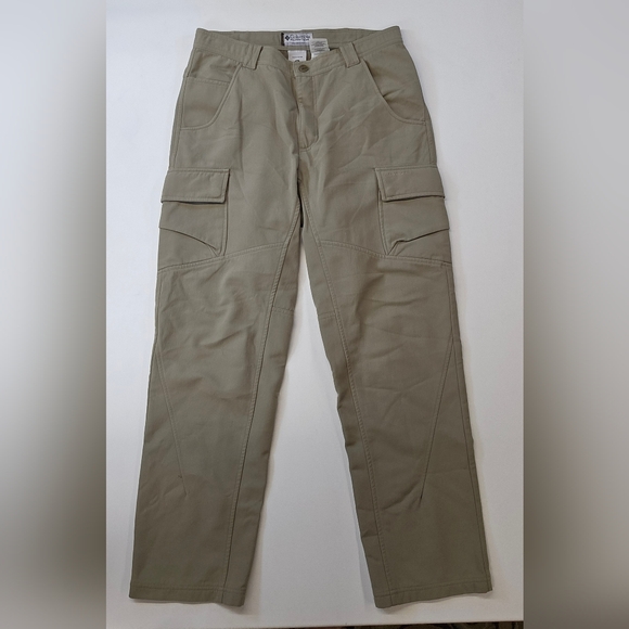 Columbia Pants Mens Size Small Beige Titanium Cargo Hiking Pants - Picture 1 of 7